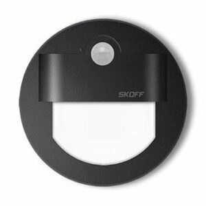 LED nástěnné svítidlo Skoff Rueda černá teplá 230V MM-RUE-D-H s čidlem pohybu