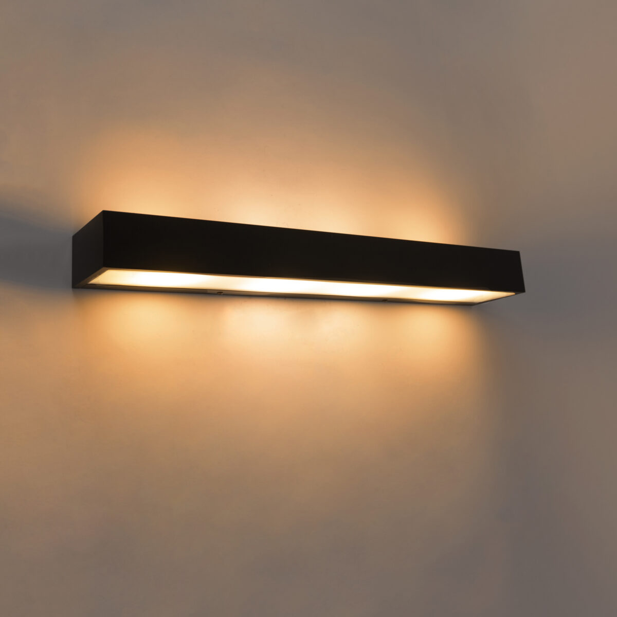 Designová podlouhlá nástěnná lampa černá 60 cm - Houx