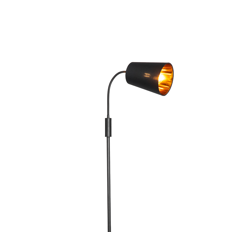 Moderní stojací lampa černá - Carmen
