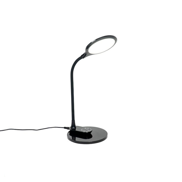 Stolní a nástěnná lampa černá včetně LED s dotykovým stmívačem - Joni