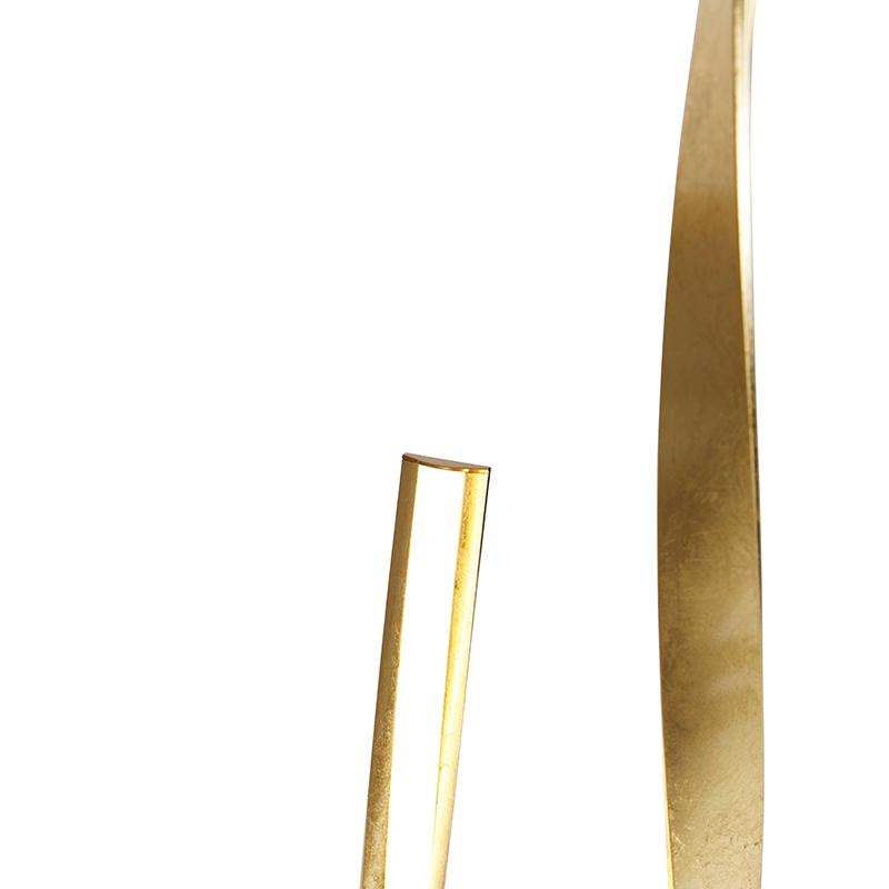 Designová stojací lampa zlatá včetně LED a stmívače - Belinda