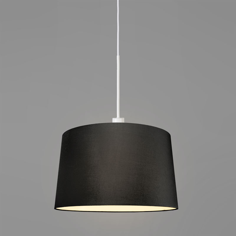 Moderní závěsná lampa bílá s odstínem 45 cm černá - Combi 1