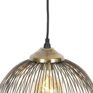 Designová závěsná lampa mosaz 39