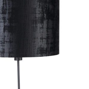 Stojací lampa černý odstín černý 40 cm nastavitelný - Parte