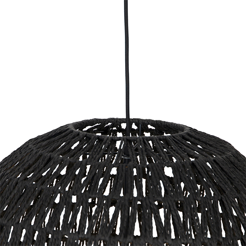 Retro závěsná lampa černá 60 cm - Lina Ball